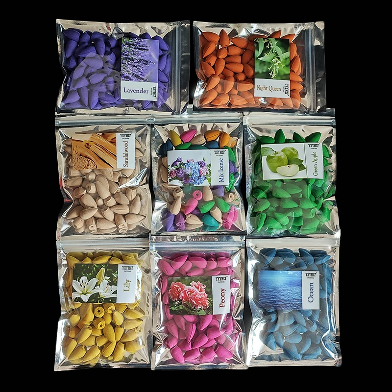 Home Fragrance Vanilla - 50pcs/bag Natural backflow incense cones Sandalwood