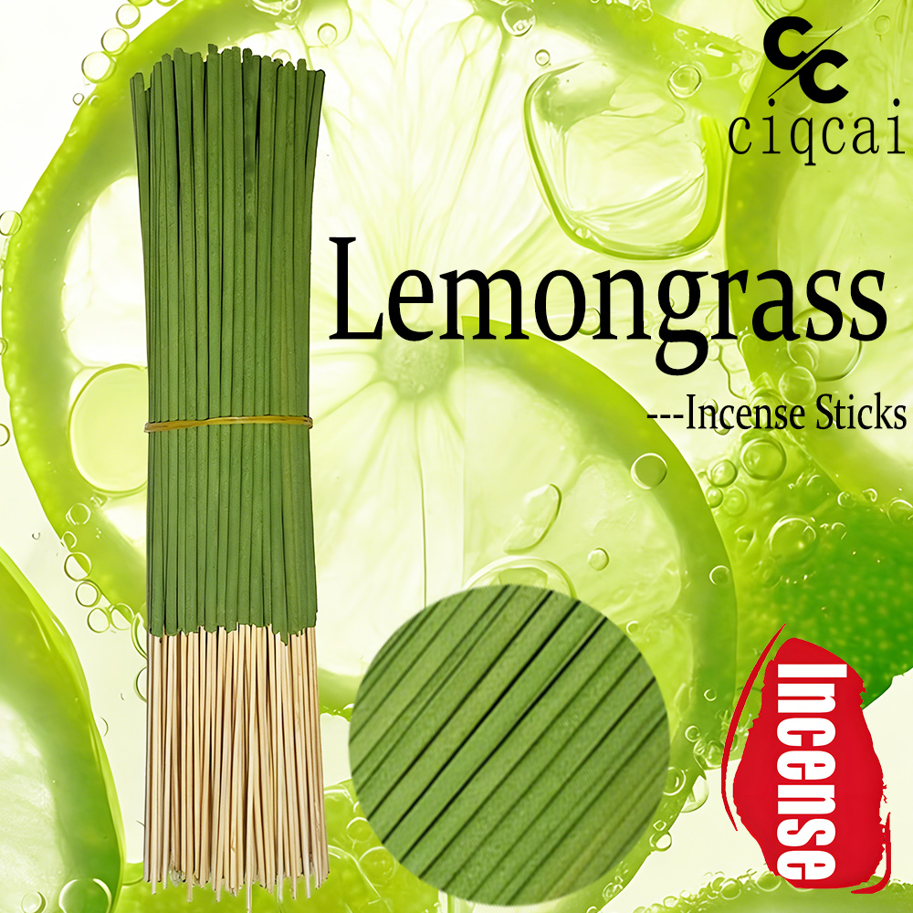 Home Fragrance Lemongrass - Lemongrass-Flavored Premium Thick Incense Sticks, 12cm