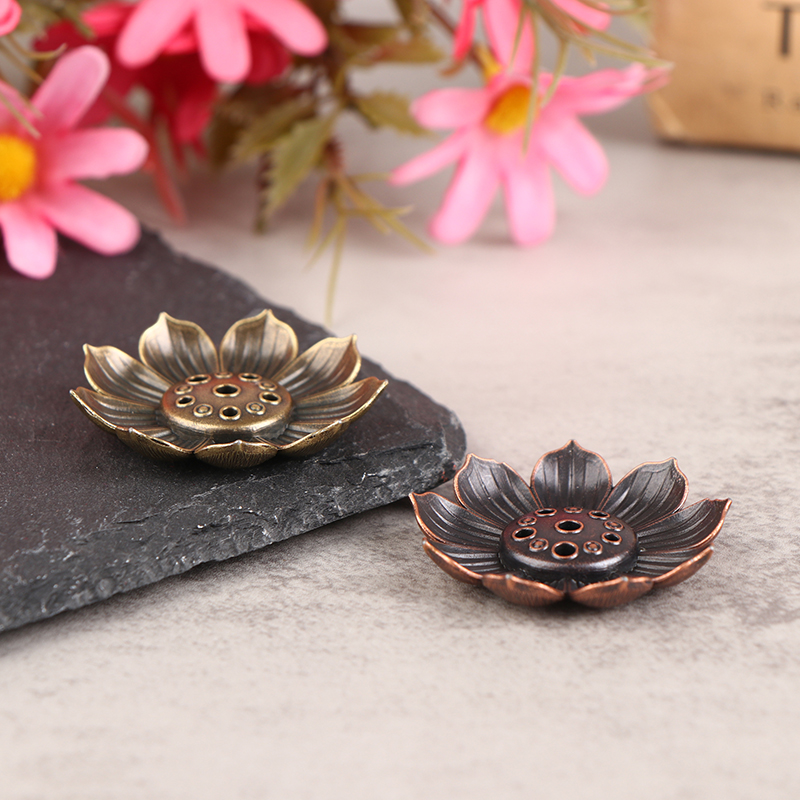 Home Fragrance Incense Sticks - Buddhism Lotus Line Incense Plate Alloy