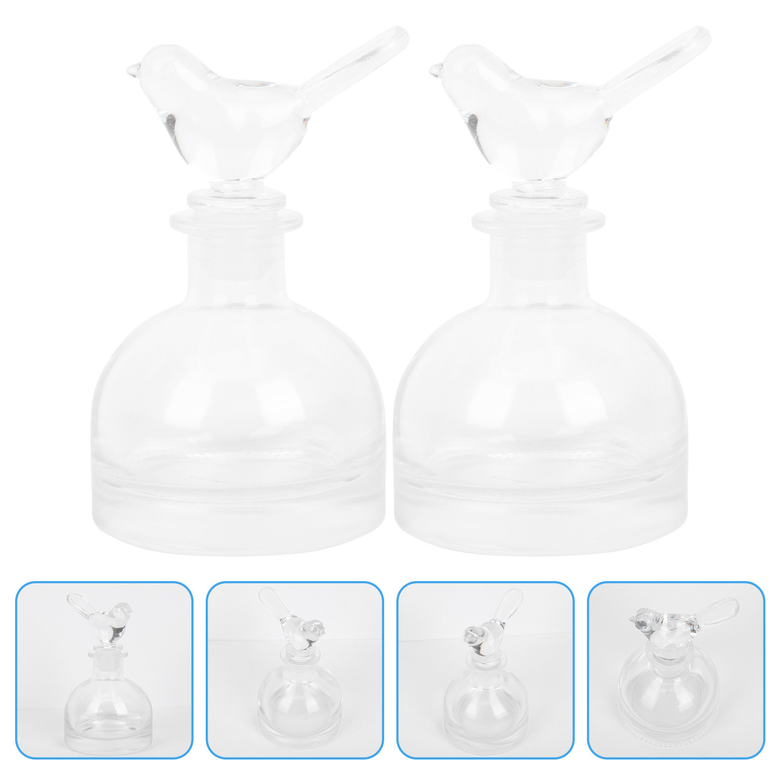 2Pcs Glass Perfume Bottles Pre - Home Fragrance Premium recension och pris