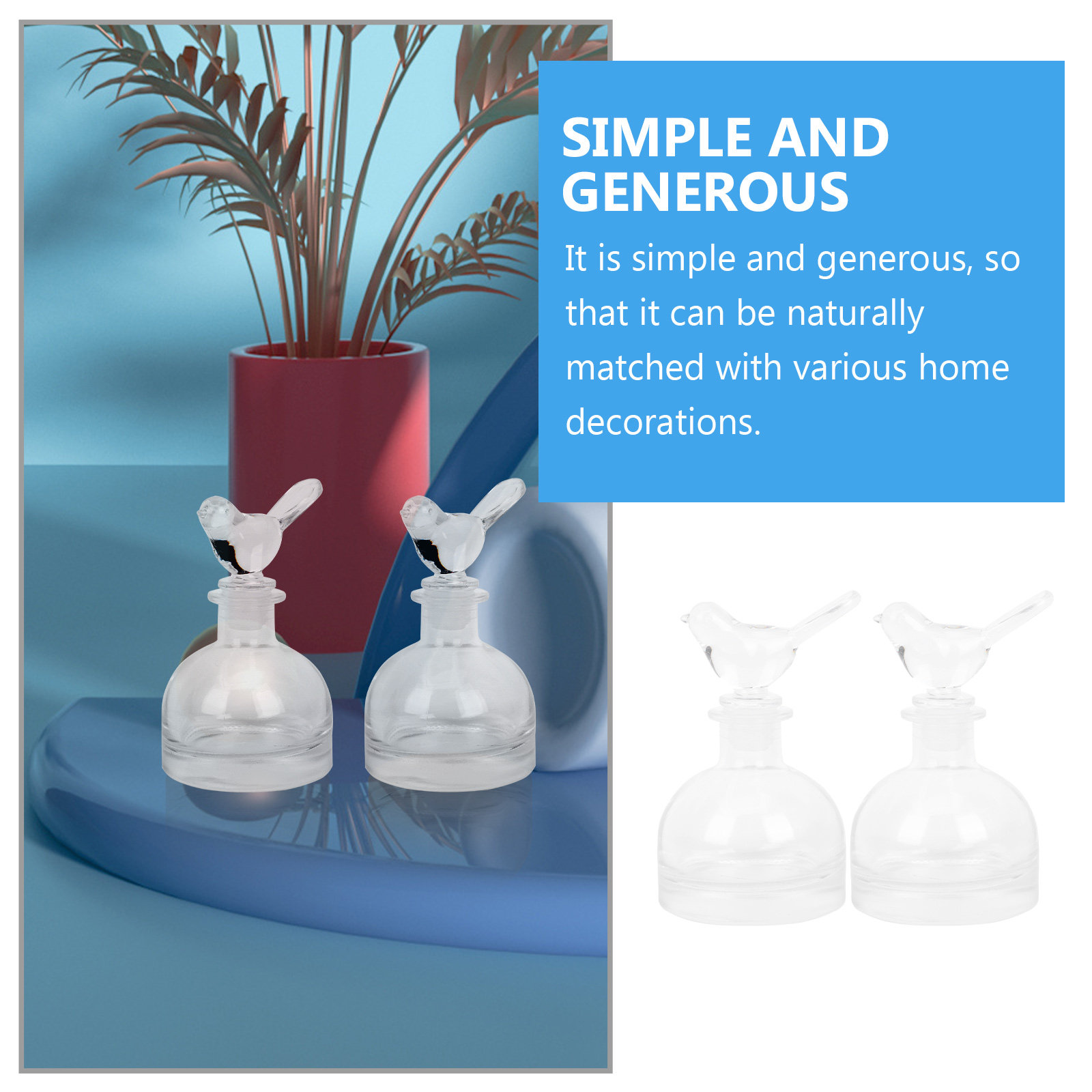 2Pcs Glass Perfume Bottles Pre - Home Fragrance Premium recension och pris