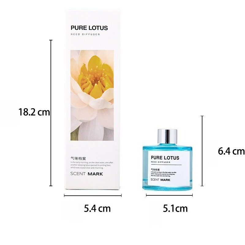 50ML Reed Diffuser Sets Lotus  - Home Fragrance Jasmine & Yuzu Porcelain Diffuser recension och pris