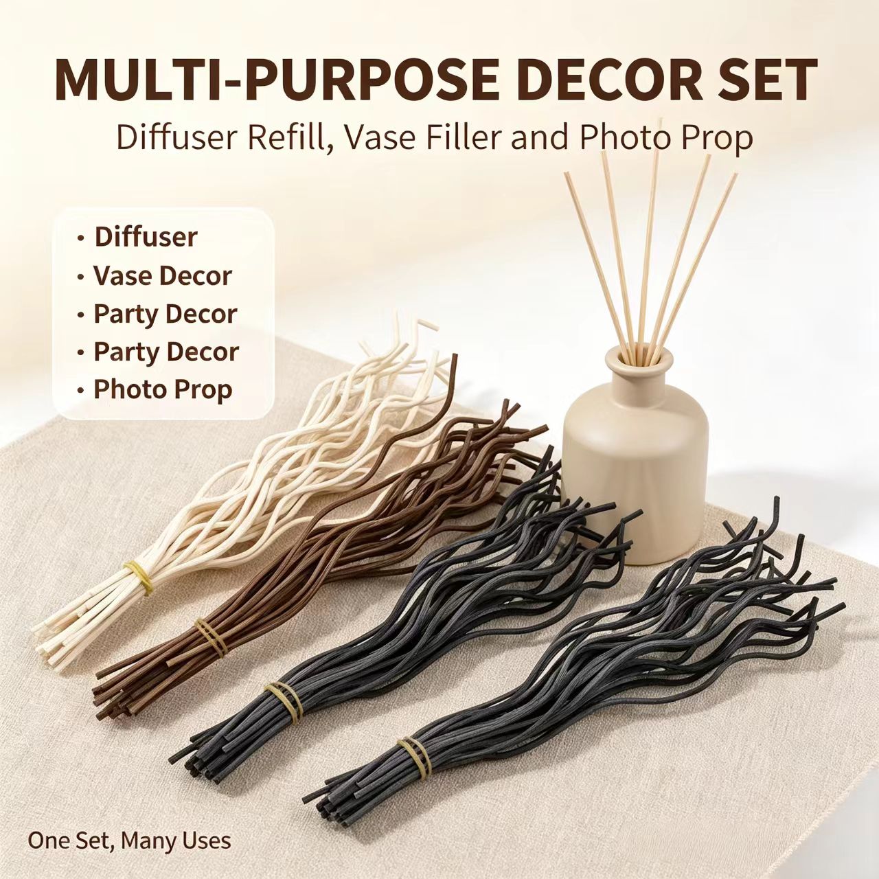 20Pcs Long Wavy Rattan Reed Di - Home Fragrance Premium recension och pris